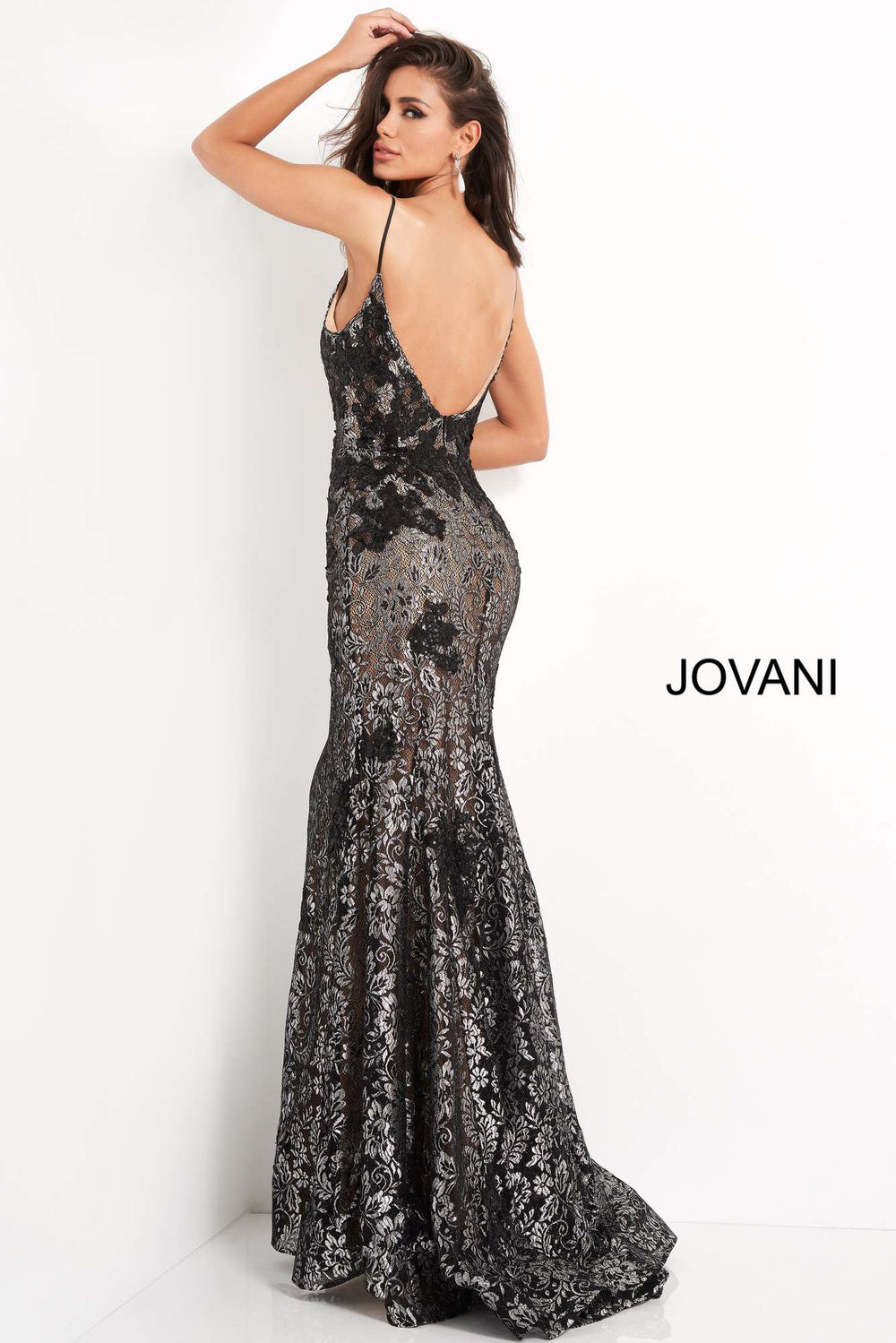 Spaghetti Strap Lace Prom Dress Jovani 06438 - Morvarieds Fashion