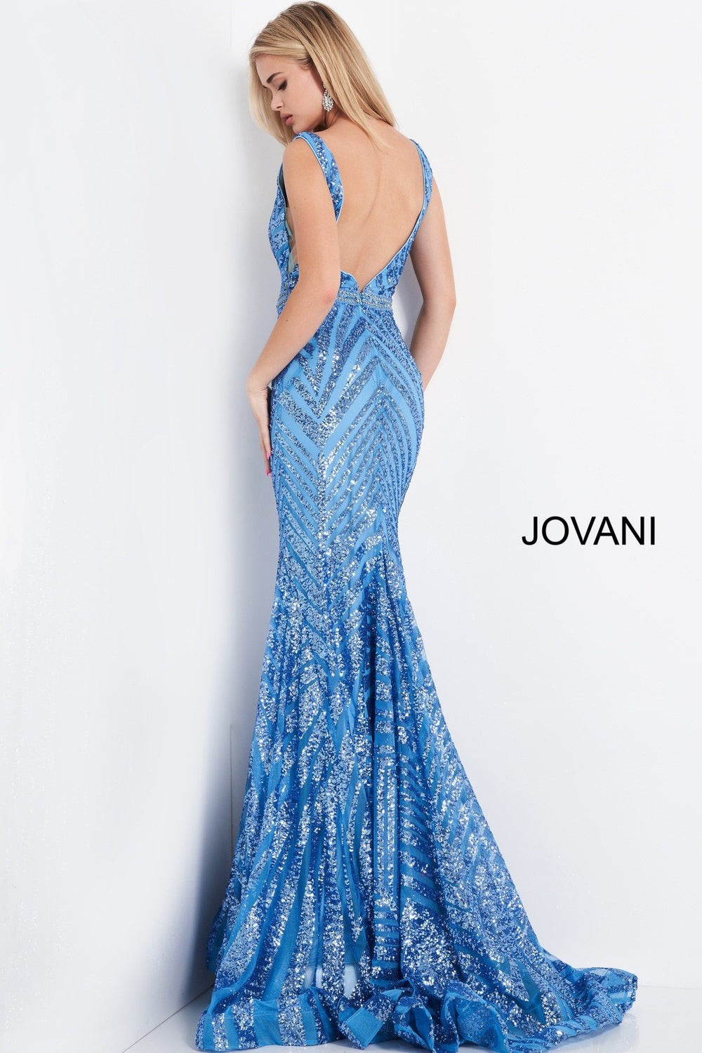 Plunging Neck Sleeveless Prom Dress Jovani 03570 - Morvarieds Fashion