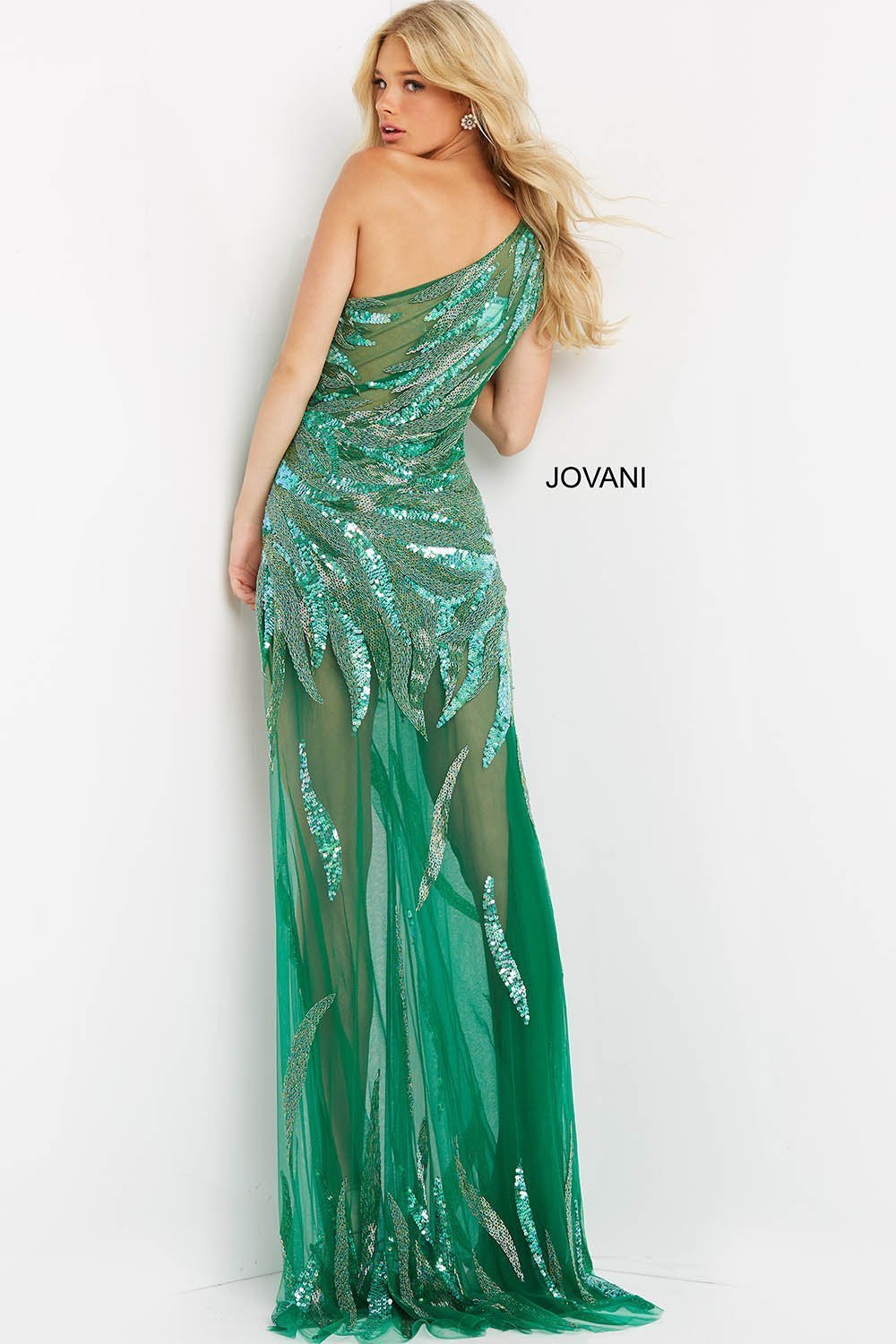Beaded One Shoulder Prom Dress Jovani 07948 - Morvarieds Fashion