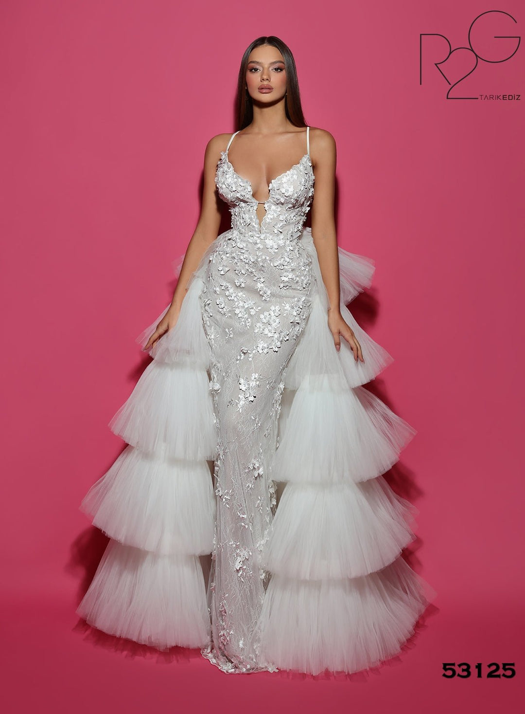 Ruched Formal Dress | MICHAEL - Tarik Ediz Prom Dress 53125 - Morvarieds Fashion