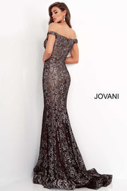 Off the Shoulder Fitted Lace Prom Dress Jovani 8083 - Morvarieds Fashion