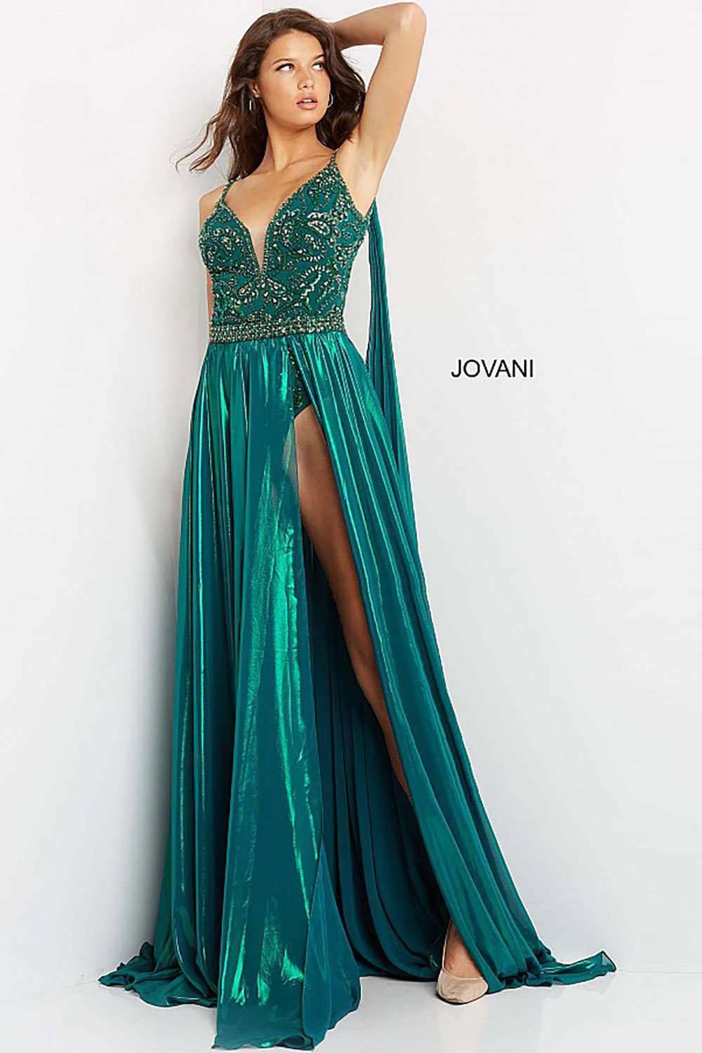 Open Skirt Embellished Prom Dress Jovani 07249 - Morvarieds Fashion