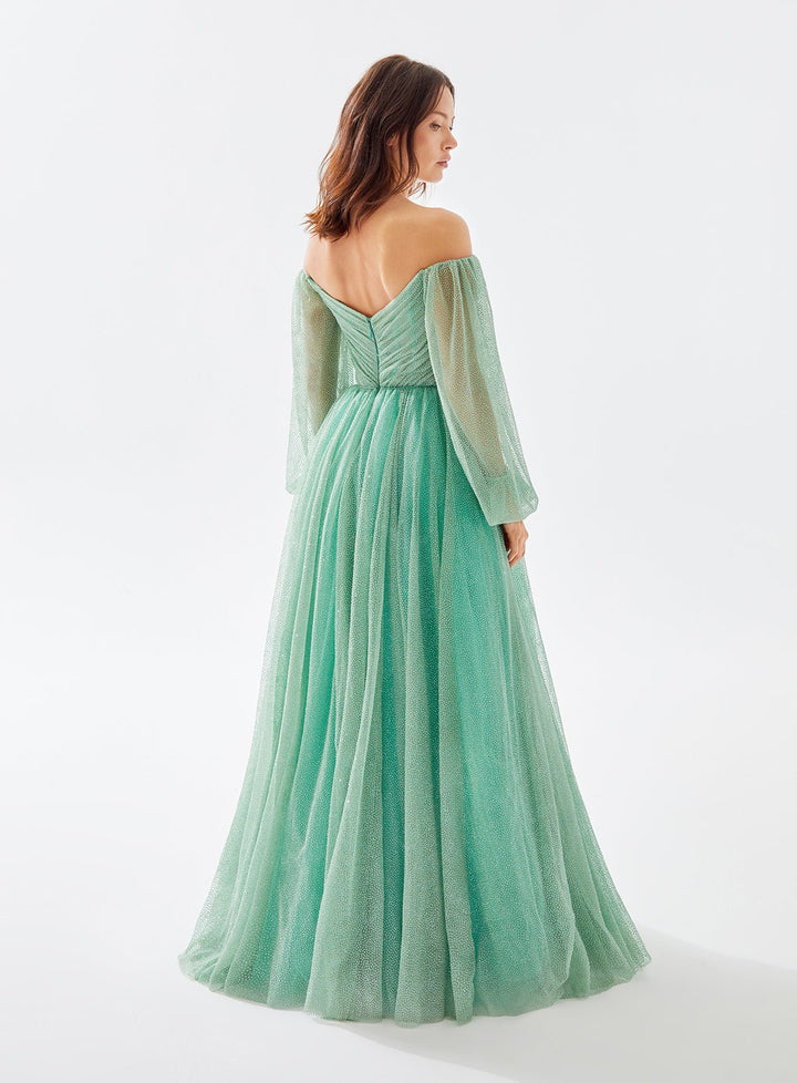 Evening Dress | ELANOR - Tarik Ediz Evening Dress 52012 - Morvarieds Fashion