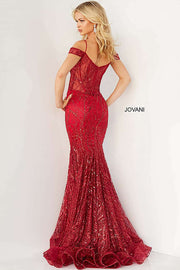 Embellished Off the Shoulder Prom Dress Jovani 05838 - Morvarieds Fashion
