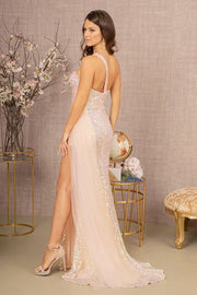Sequin Glitter Asymmetric Mermaid Elizabeth K Dress GL3133 - Morvarieds Fashion