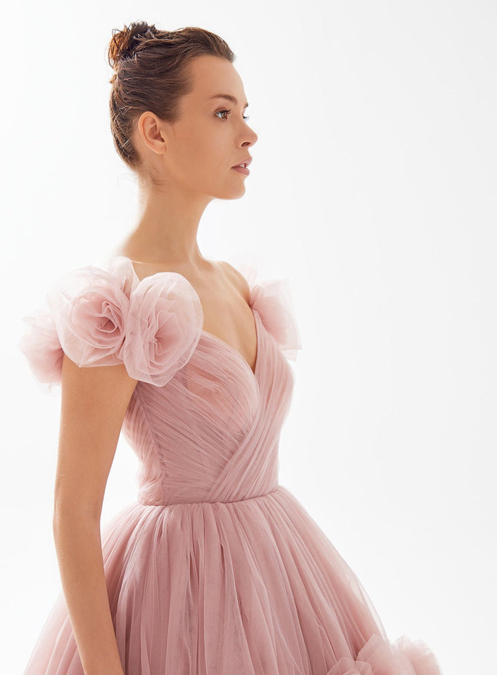 Evening Dress | KATRINE - Tarik Ediz Evening Dress 98245 - Morvarieds Fashion