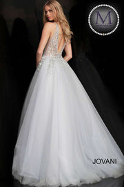 Crystal Embellished Bodice Prom Ballgown Jovani 65379 - Morvarieds Fashion
