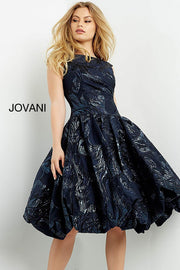 Fit and Flare Knee Length Cocktail Dress Jovani 05016 - Morvarieds Fashion