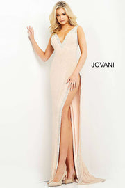 High Slit Embellished Prom Dress Jovani 06276 - Morvarieds Fashion