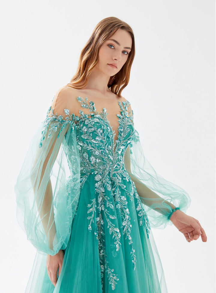 Evening Dress | MARIAS - Tarik Ediz Evening Dress 52105 - Morvarieds Fashion