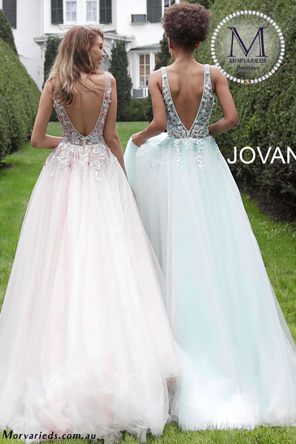 Sleeveless V Neck Prom Ballgown Jovani 61109 - Morvarieds Fashion