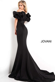 Off the Shoulder Scuba Evening Dress Jovani 04368 - Morvarieds Fashion