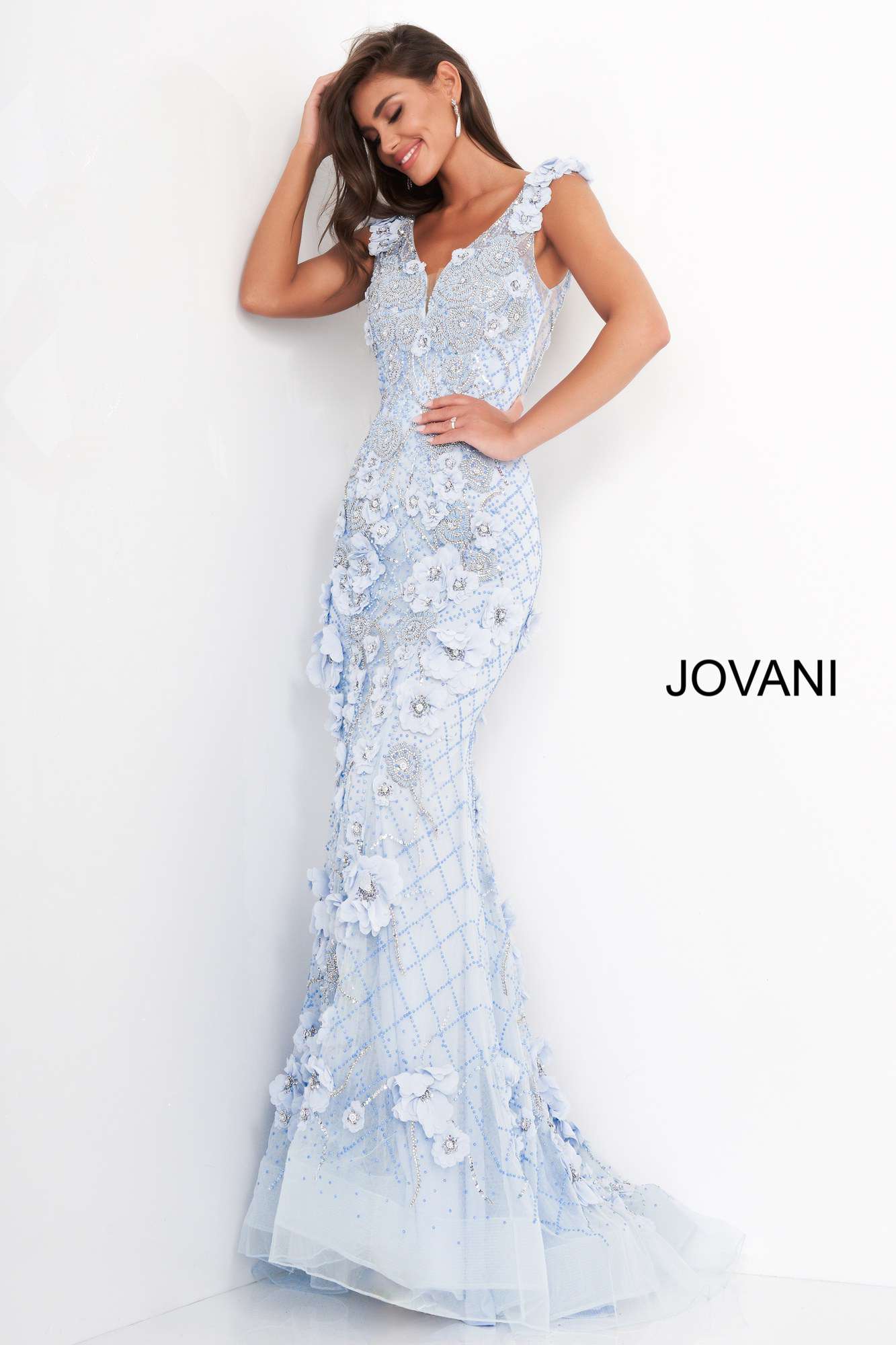 Floral Applique Evening Dress Jovani 02773 Morvarieds Boutique