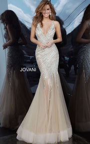 Beaded Mermaid Prom Gown Jovani 4741 - Morvarieds Fashion