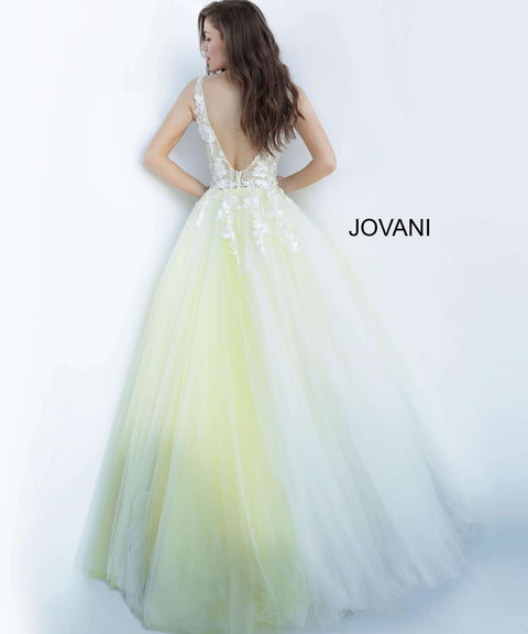Floral Appliques Prom Dress Jovani 55634 - Morvarieds Fashion