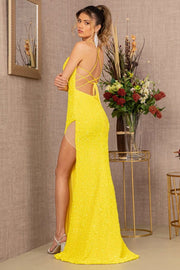 Sequin Lace-up Back Velvet Mermaid Elizabeth K Dress GL3144 - Morvarieds Fashion