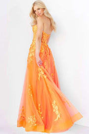 Lace Appliques Strapless Prom Dress Jovani 07901 - Morvarieds Fashion