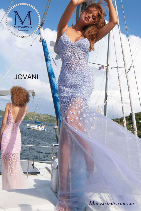 One Shoulder Beaded Prom Dress Jovani 60695 - Morvarieds Fashion