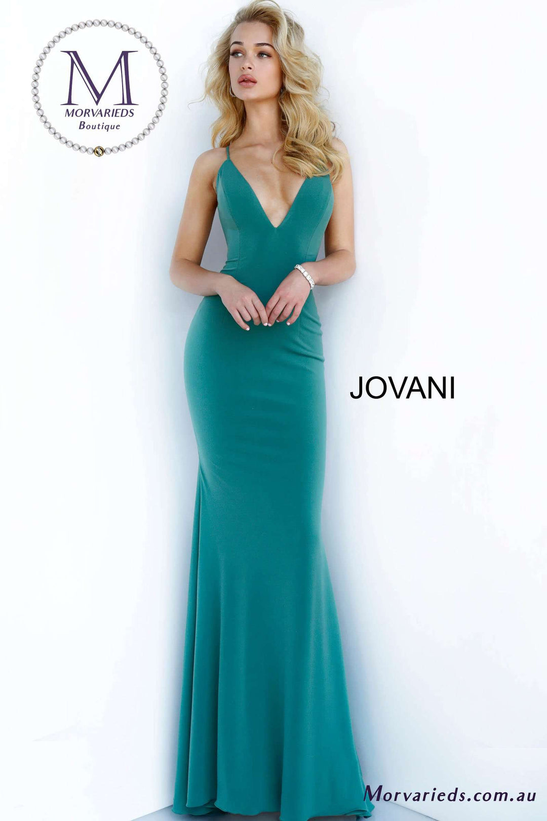 V Neckline Fitted Formal Prom Dress Jovani 00512 - Morvarieds Fashion