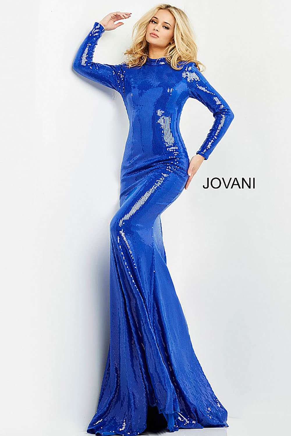 Long Sleeve High Neck Prom Dress Jovani 06214 - Morvarieds Fashion