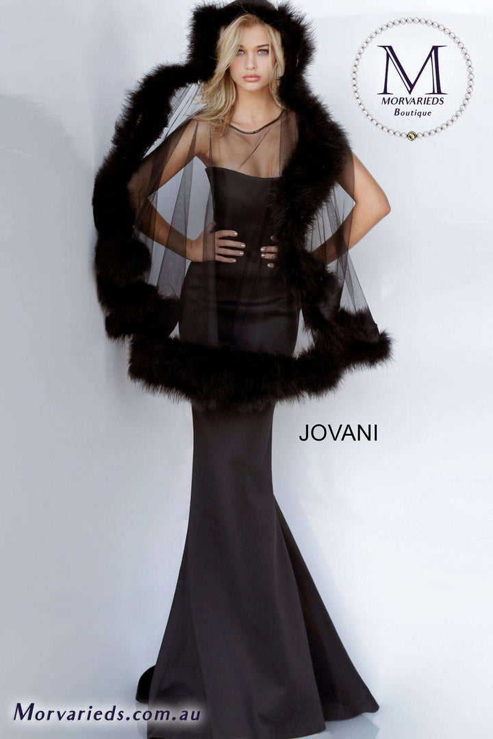 Black Strapless Elegant Evening Gown Jovani 1142 - Morvarieds Fashion