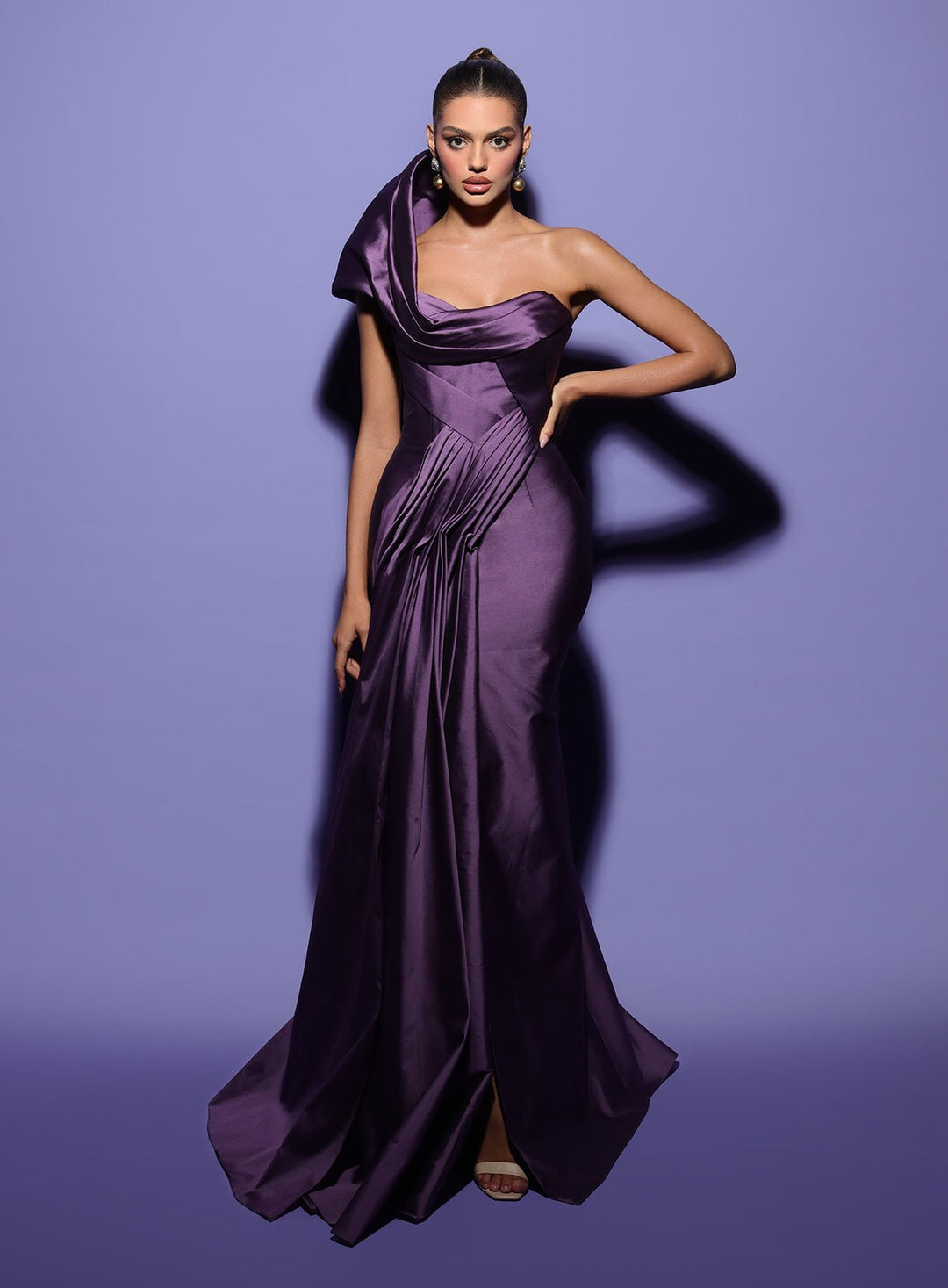 Ruched Formal Dress | ALISSA - Tarik Ediz Prom Dress 98477 - Morvarieds Fashion