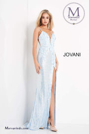 Backless Floral Appliques Prom Dress Jovani 1012 - Morvarieds Fashion