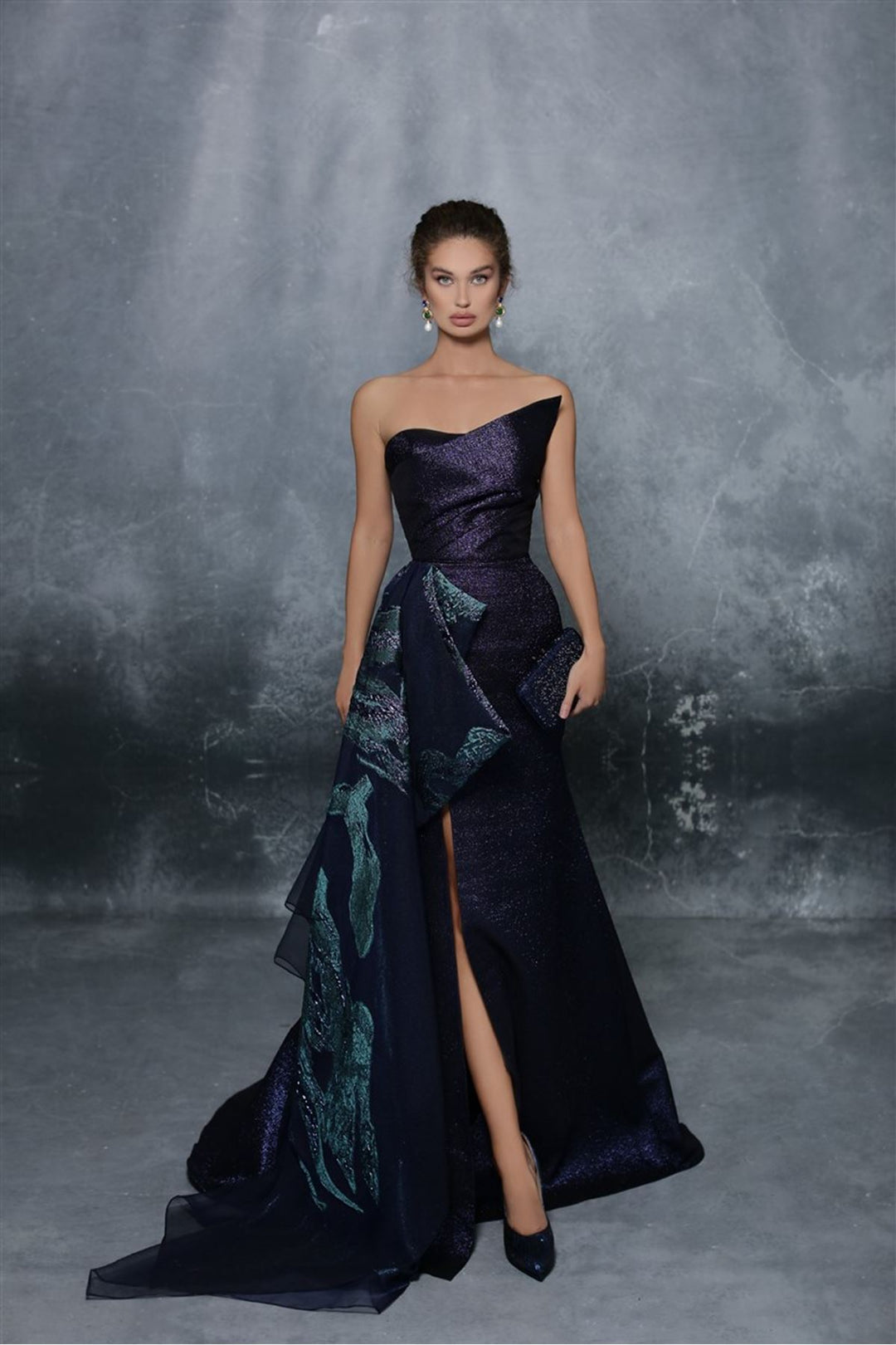Evening Dress | FERİS - Tarik Ediz Evening Dress 96071 - Morvarieds Fashion