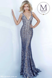 Fitting Metallic Lace Evening Dress Jovani 02906 - Morvarieds Fashion
