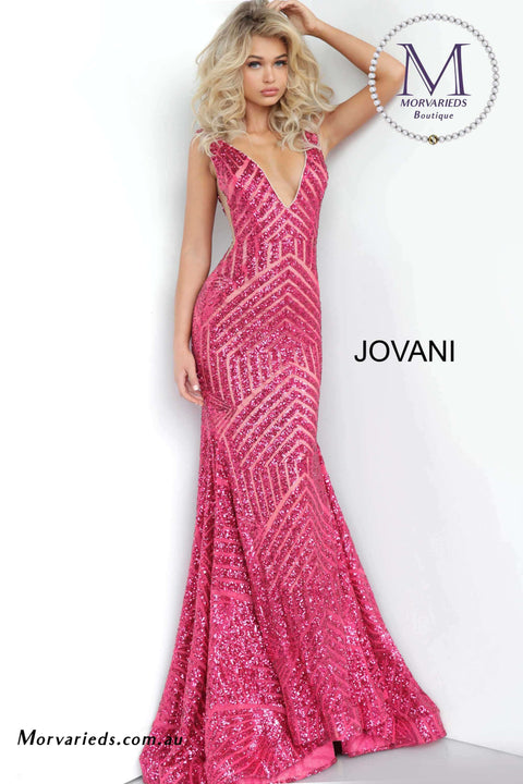 Sparkly Sequin Embellished Formal Prom Dress Jovani 59762 - Morvarieds Fashion