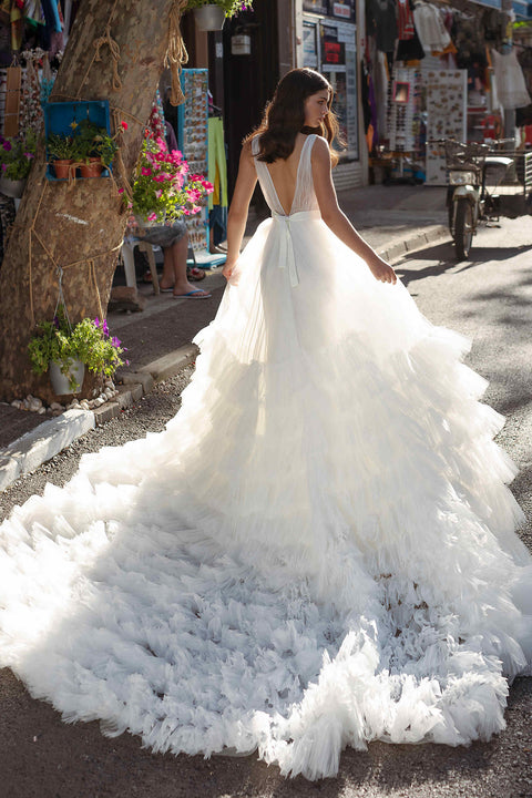 White Caramel Wedding Dress