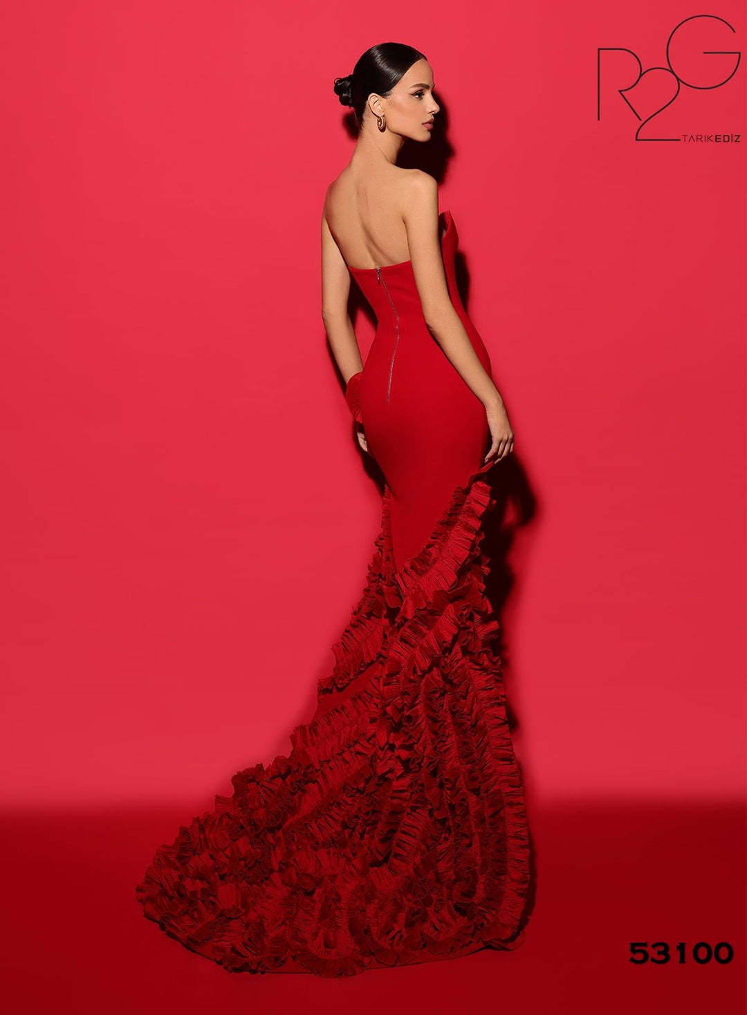 Ruched Formal Dress | SIDNEY - Tarik Ediz Prom Dress 53100 - Morvarieds Fashion