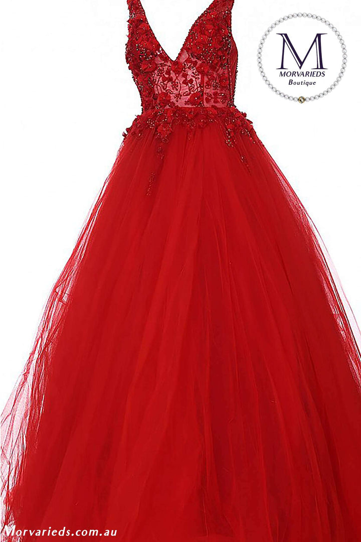 Floral Embellished Prom Ballgown Jovani 3110 - Morvarieds Fashion