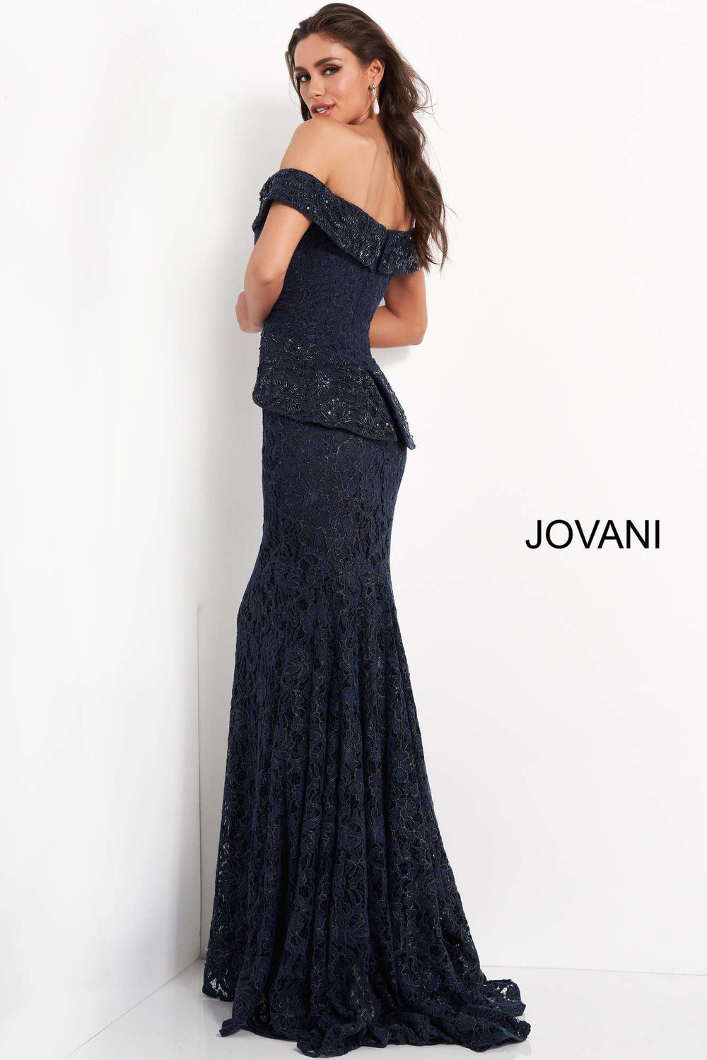 Off the Shoulder Embellished Evening Dress Jovani 05059 - Morvarieds Fashion