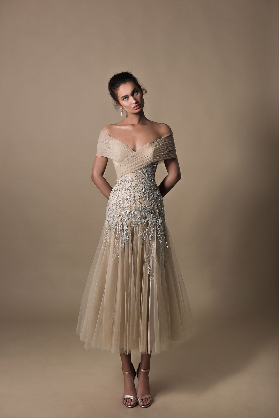 Evening Dress | LANA - Tarik Ediz Evening Dress 96019 - Morvarieds Fashion