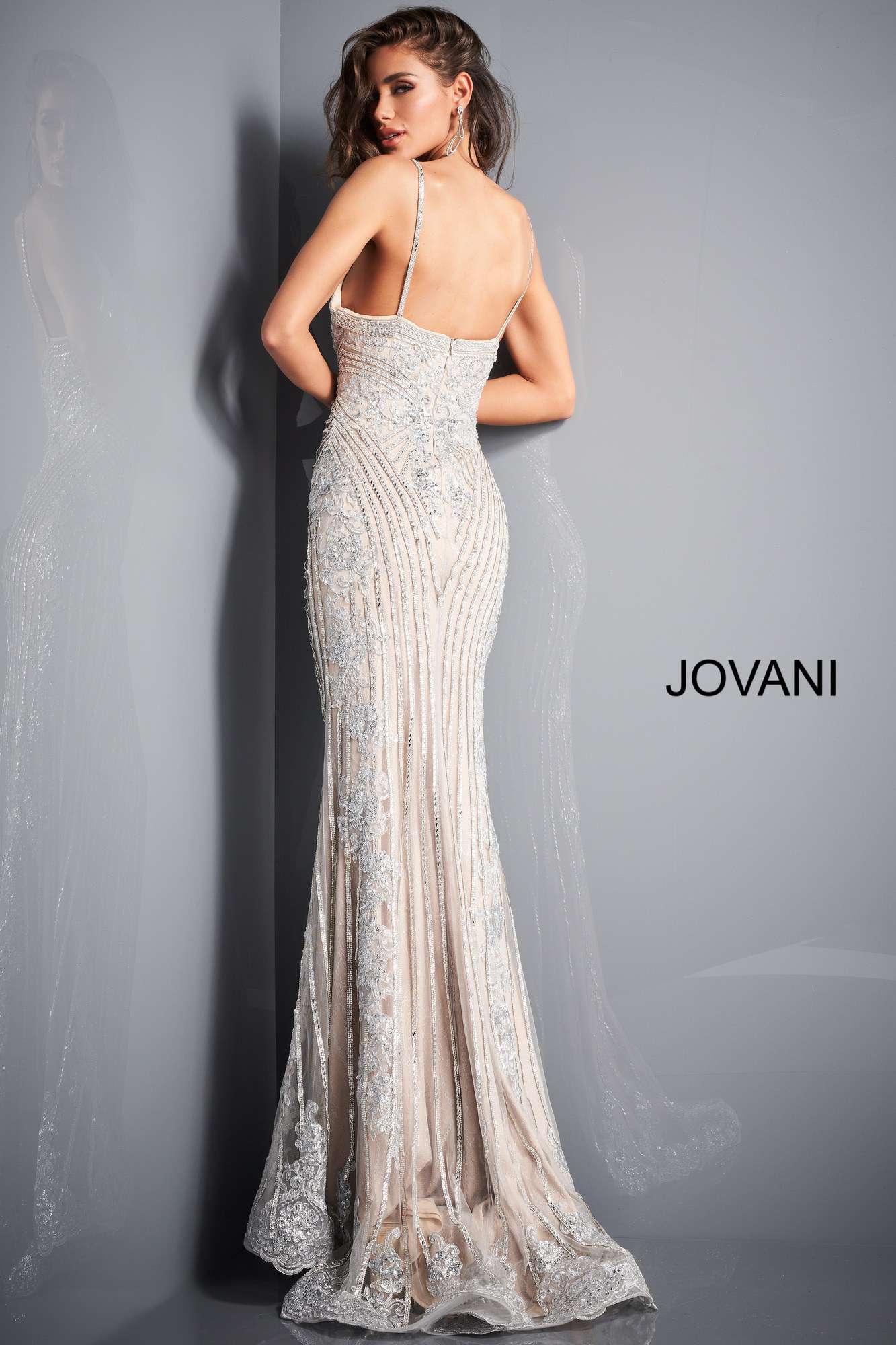 Jovani spaghetti strap dress best sale