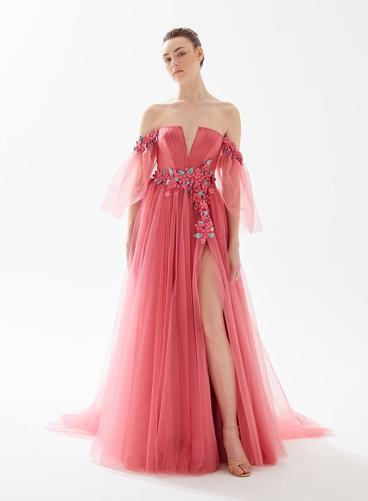Evening Dress | CARLOTTA - Tarik Ediz Evening Dress 98283 - Morvarieds Fashion