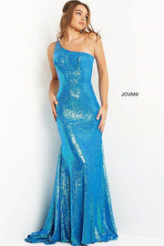 One Shoulder Sheath Prom Dress Jovani 08177 - Morvarieds Fashion