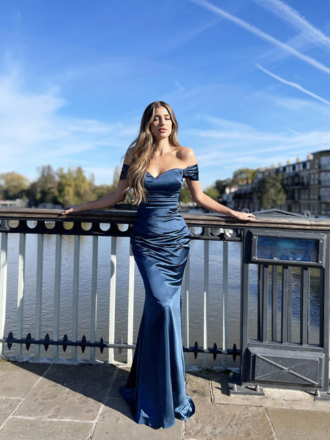 Off the shoulder formal hot sale dress