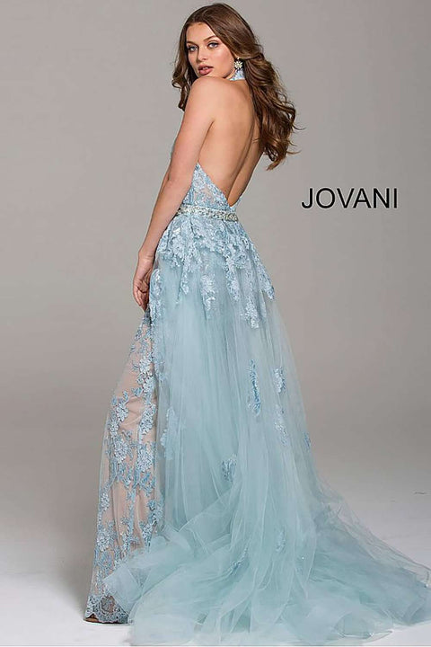 Lace Halter Neck Prom Jumpsuit Dress Jovani 60124 - Morvarieds Fashion