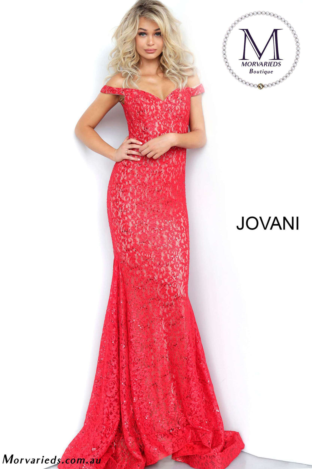 Lace Off the shoulder Prom Dress Jovani 64521 - Morvarieds Fashion