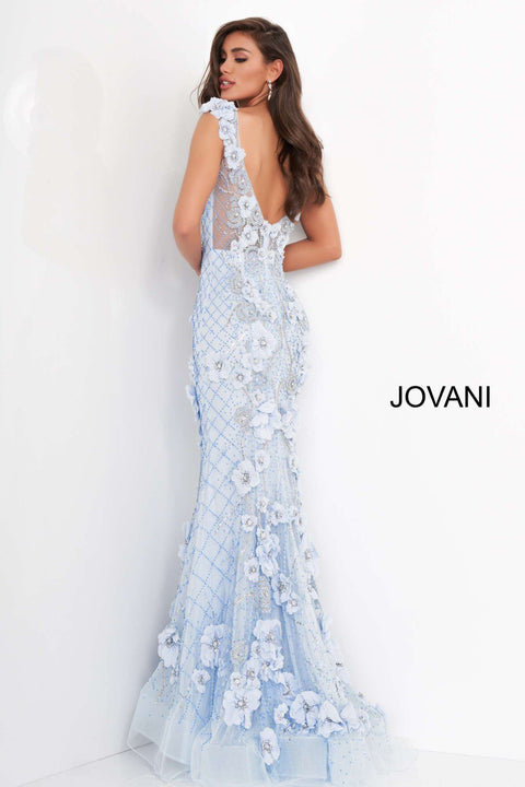 Floral Applique Evening Dress Jovani 02773 - Morvarieds Fashion