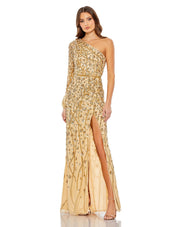 Embellished One Sleeve Faux Wrap Gown | Mac Duggal 5659 - Morvarieds Fashion