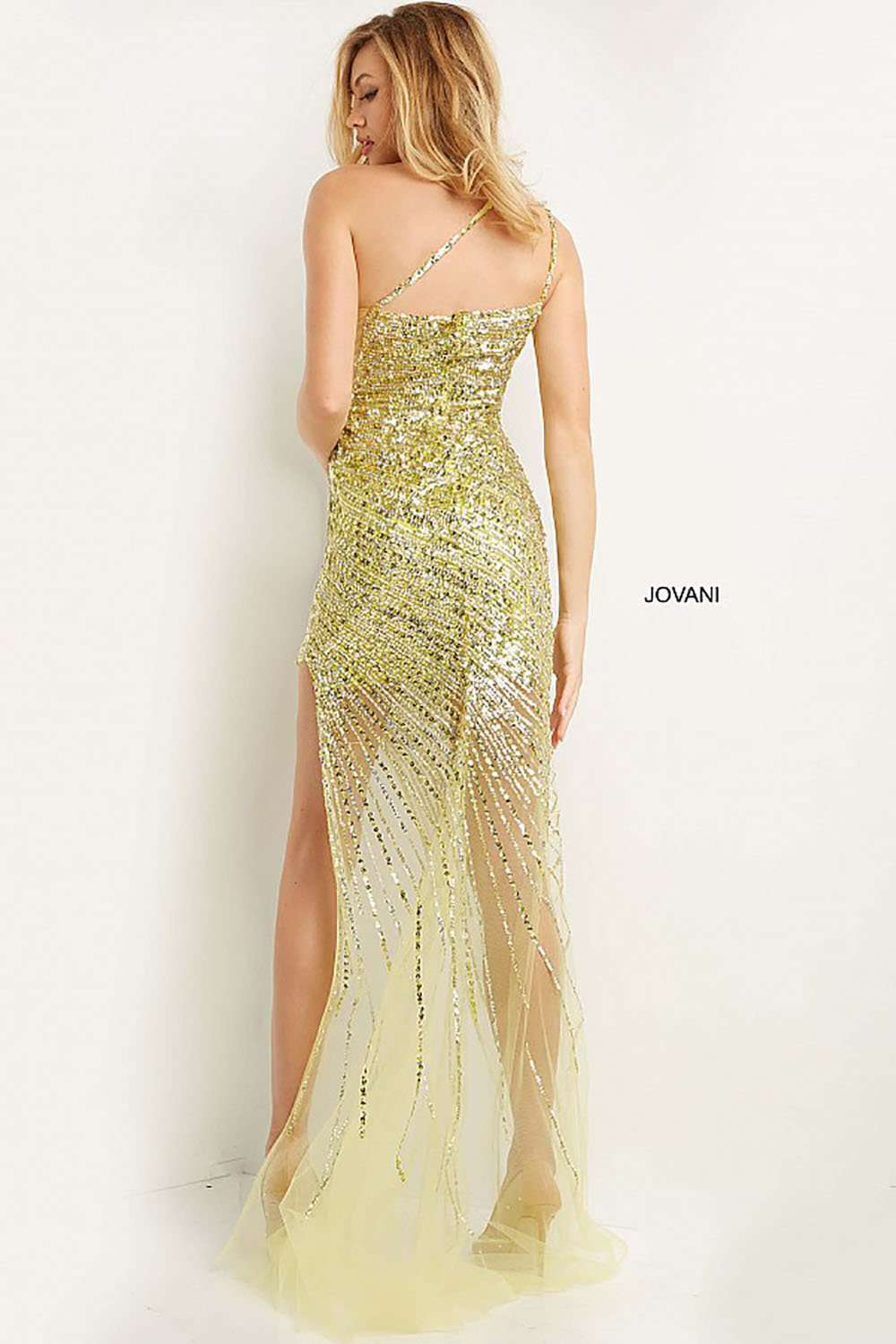 Embellished One Shoulder Prom Dress Jovani 05647 - Morvarieds Fashion