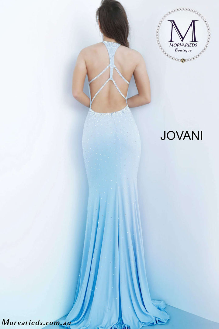 Jersey Beaded Fitted Prom Dress Jovani 67101 - Morvarieds Fashion